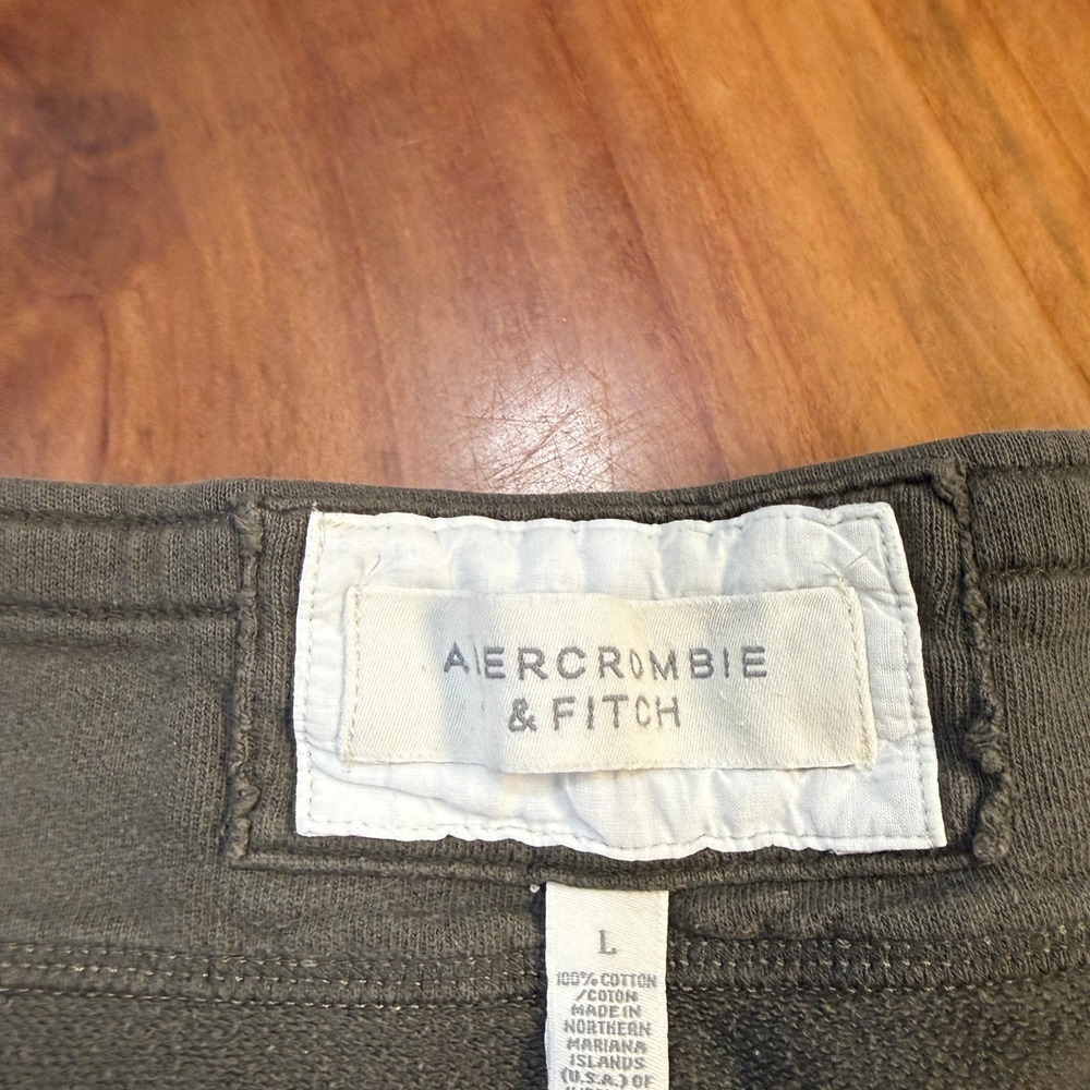 Vintage Y2K Abercrombie Shorts Juniors Large Long Drawstring Cotton Embroider Q7 - Picture 3 of 4